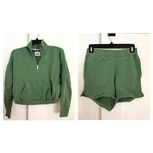MWL by Madewell Sweatshirt and Sweatshorts Set